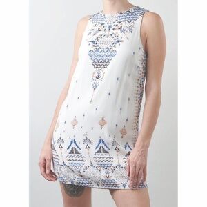 Urban Outfitters Ecote White Aztec Pattern Dress